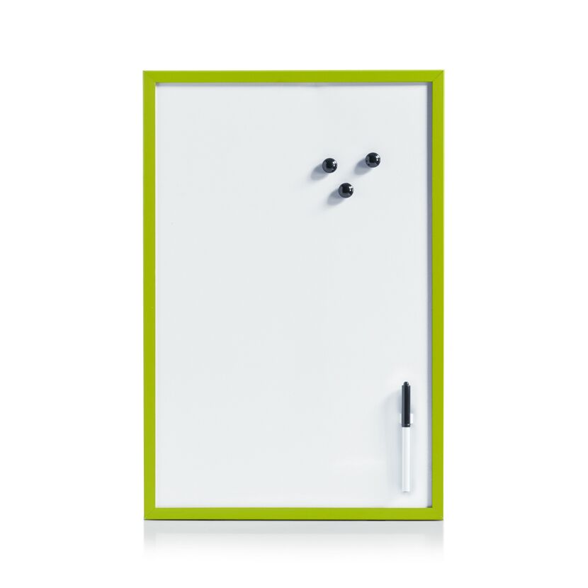 Grüne Magnettafel mit Marker