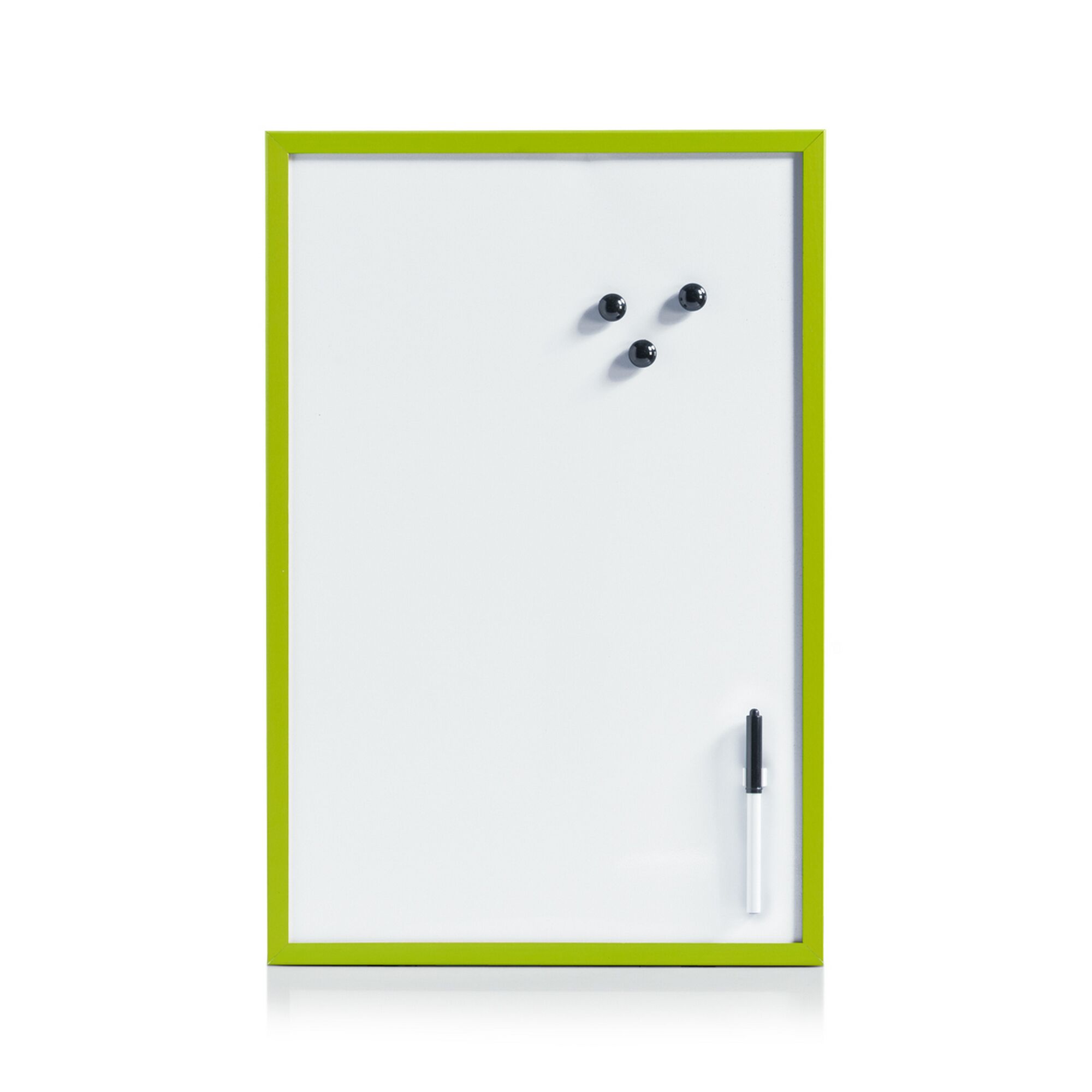 Grüne Magnettafel mit Marker