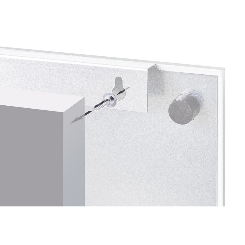 Befestigung eines Memoboards mit Schraube