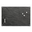 Schwarzes Memoboard mit Magneten und Stift