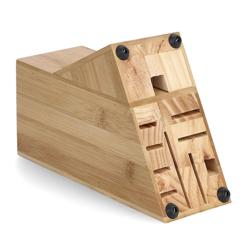 Leerer Messerblock aus Bambusholz