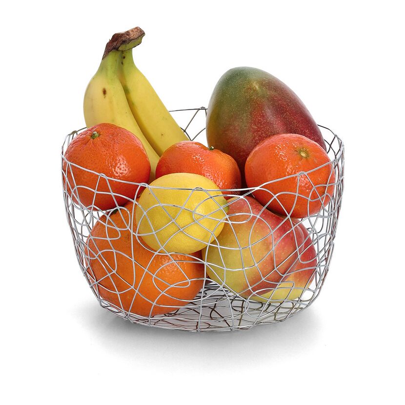 Metallkorb mit Obst