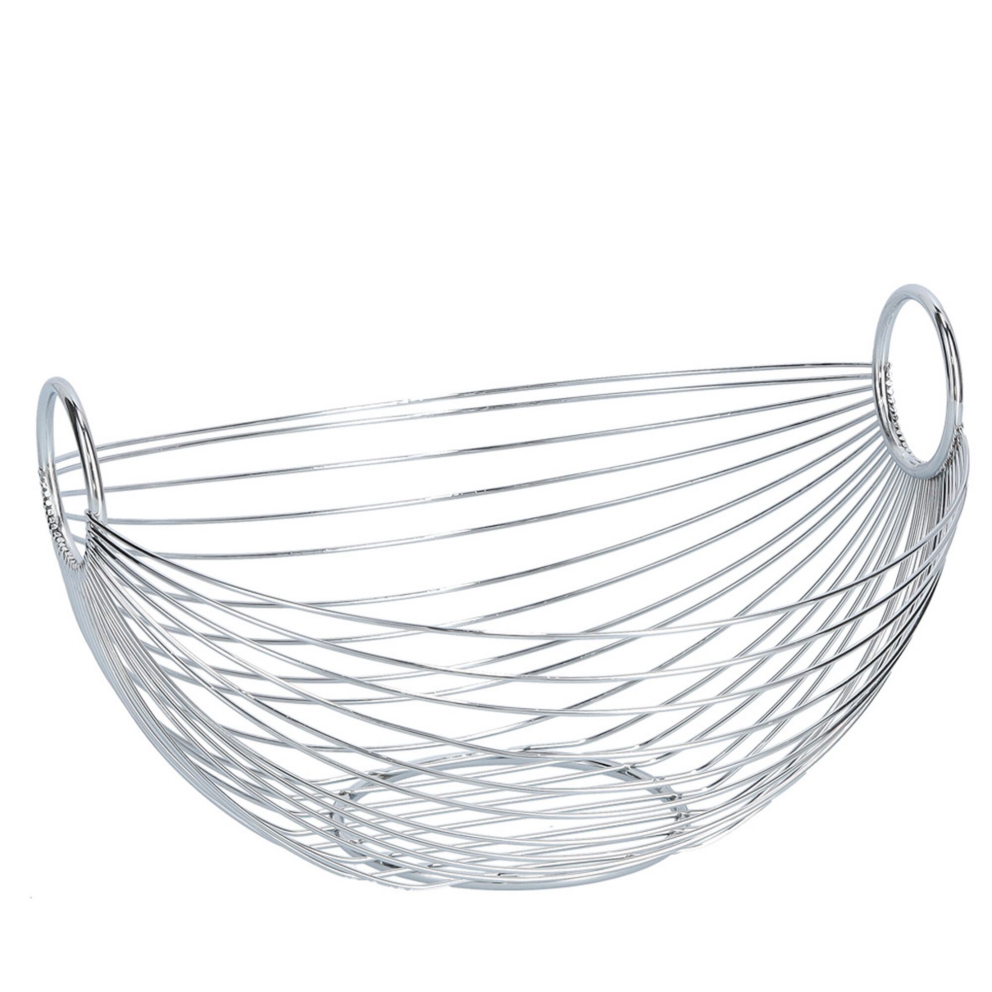 Ovaler Metallkorb mit zwei Henkeln