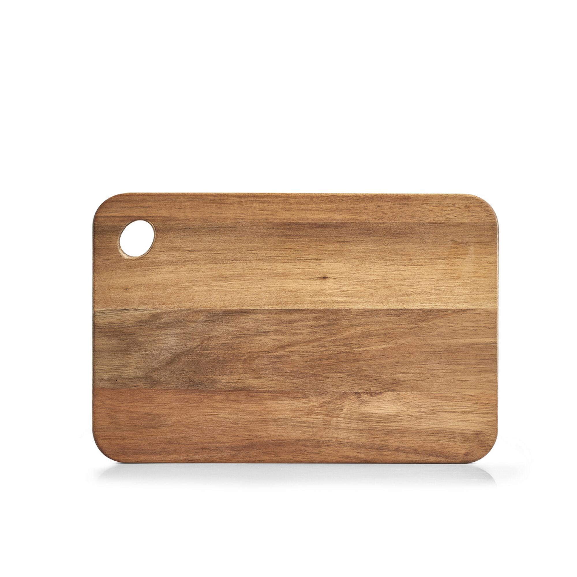 Rechteckiges Holzbrett mit Loch