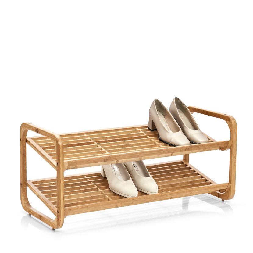 Holz Schuhregal mit zwei Ebenen