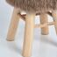 Beinpartie eines Hockers aus Holz