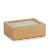 Bambus Teebeutelbox mit Glasdeckel