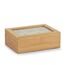 Bambus Teebeutelbox mit Glasdeckel