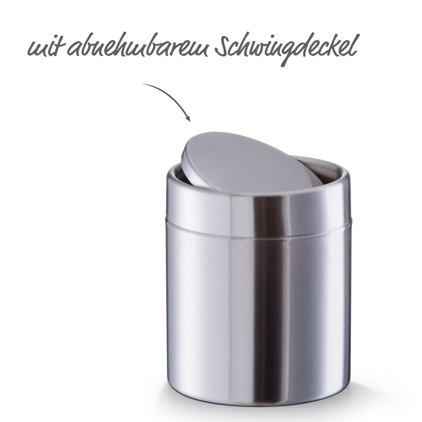 Metall-Tischabfalleimer mit Schwingdeckel