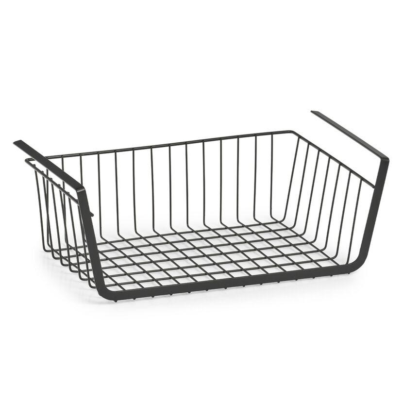 Schwarzes Metallgitter-Unterbauregal