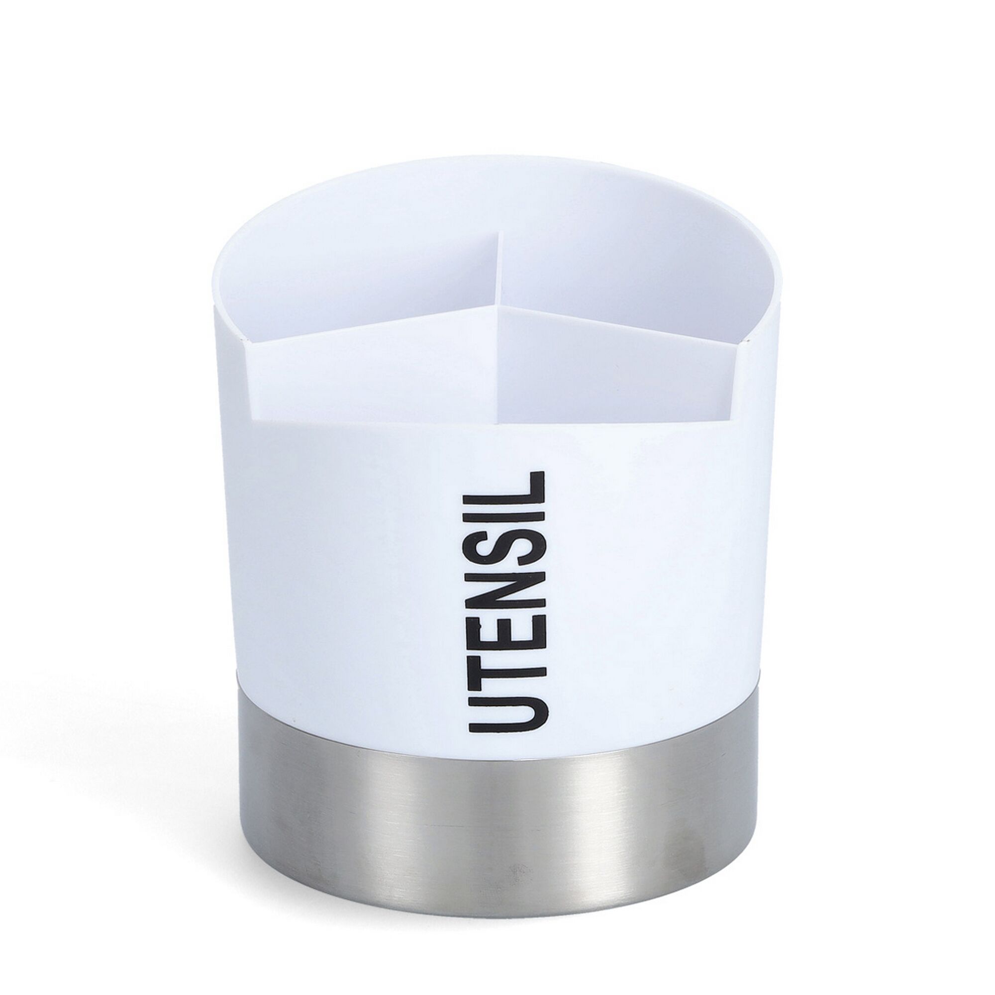 Utensilienhalter weiß mit drei Fächern