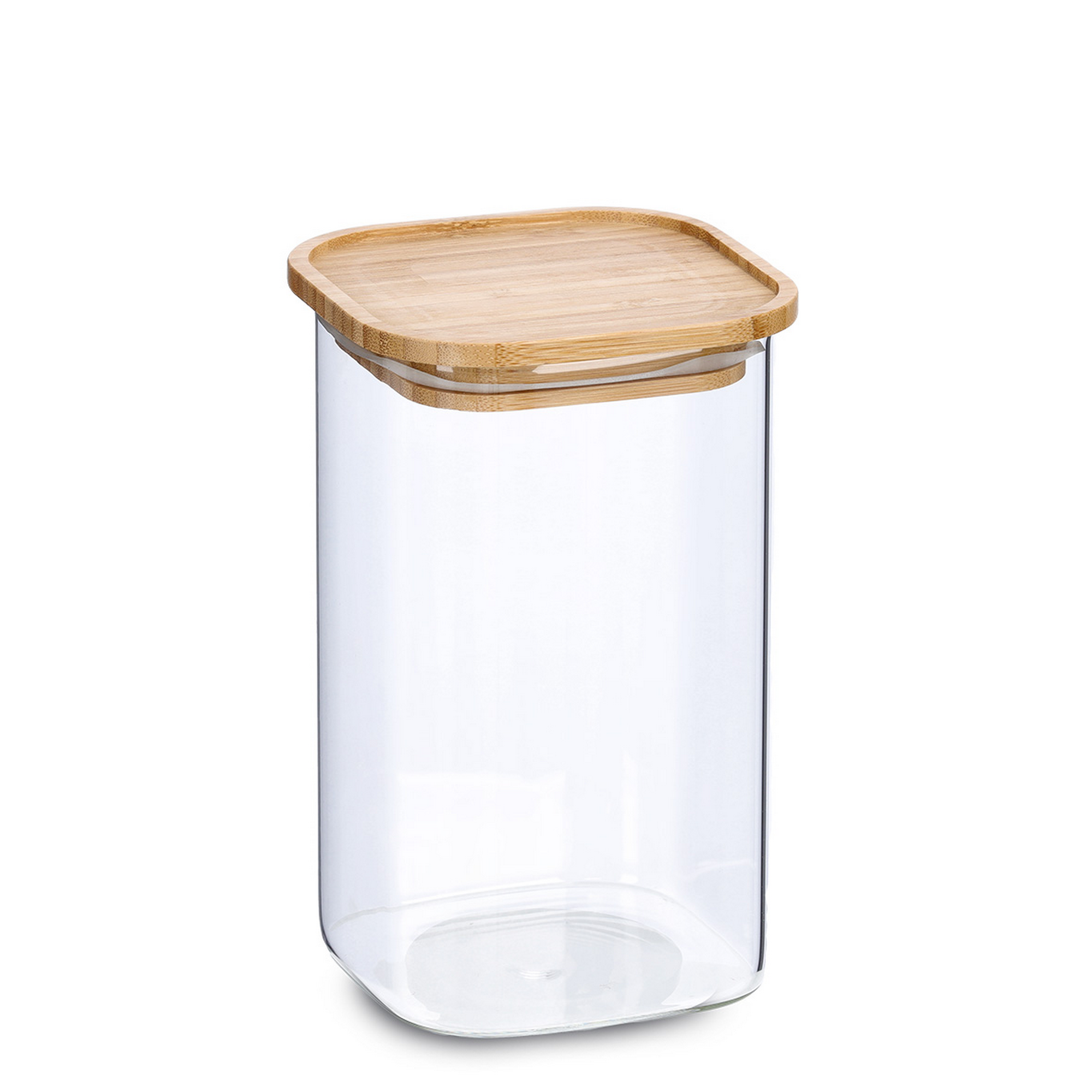 Vorratsglas transparent 1,3 l mit Bambusdeckel + product picture