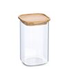 Leeres Vorratsglas mit Holzdeckel