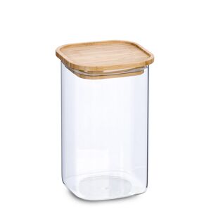 Vorratsglas transparent 1,3 l mit Bambusdeckel