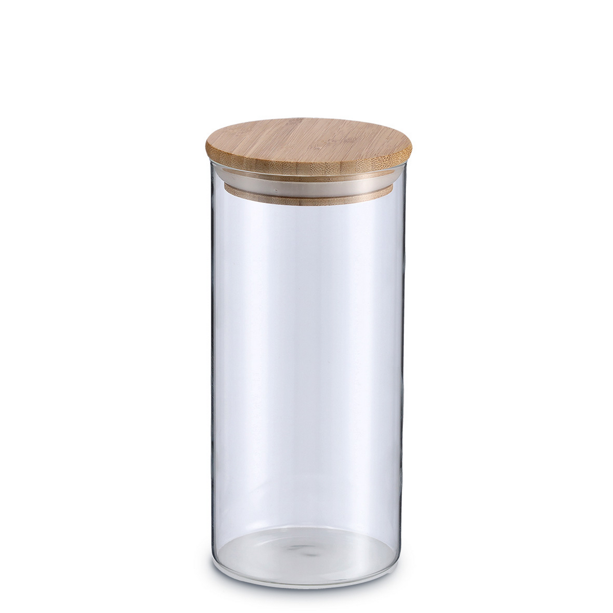 Vorratsglas transparent 1,4 l mit Bambusdeckel + product picture