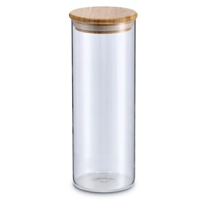 Vorratsglas transparent 1,6 l mit Bambusdeckel