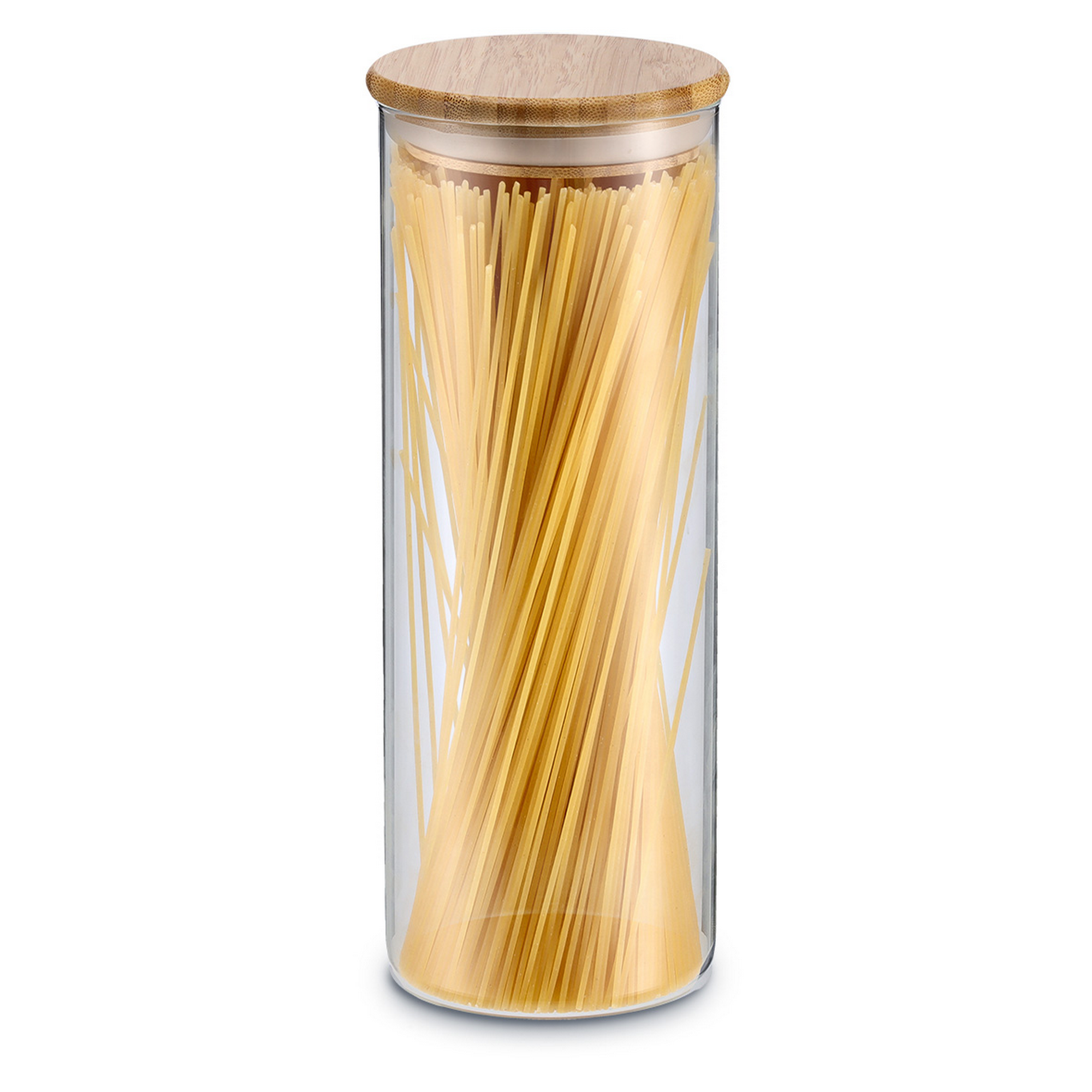 Vorratsglas transparent 1,6 l mit Bambusdeckel + product picture