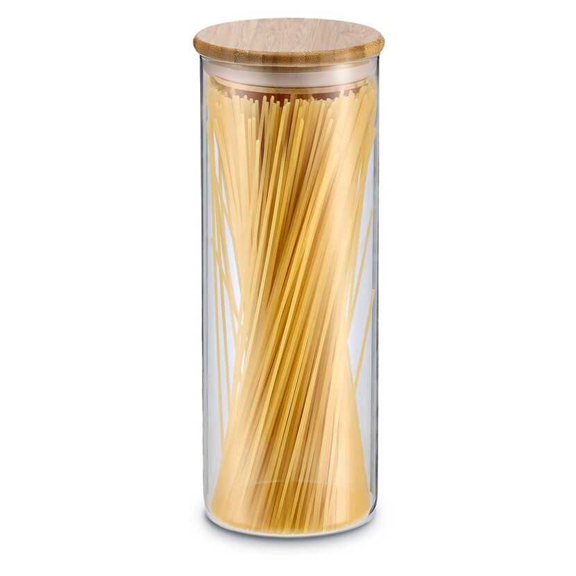 Glasbehälter mit Spaghetti
