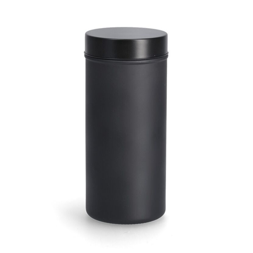 Schwarzes Vorratsglas mit Deckel