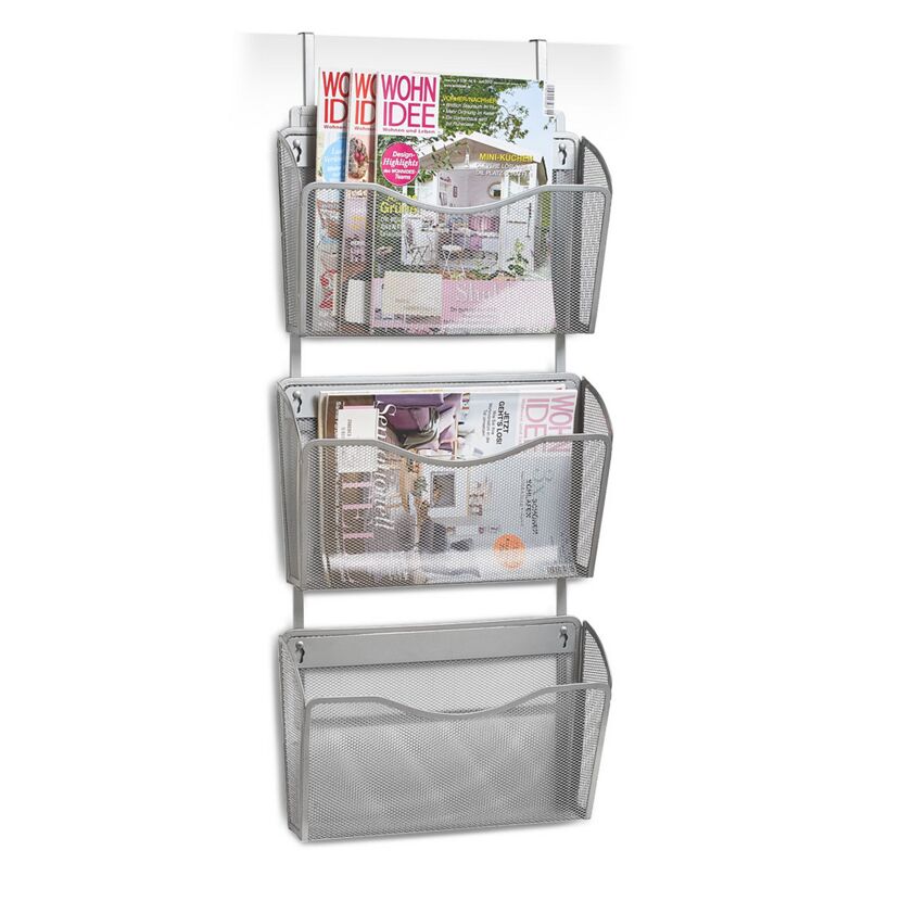 Hängeregal Metall mit Zeitschriften