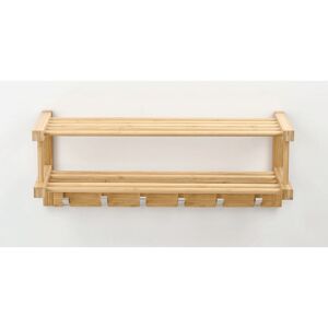 Wandgarderobe Bambus naturfarben 60 x 24 x 24 cm