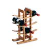 Holz Weinregal mit Weinflaschen