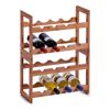 Holz Weinregal mit Flaschen
