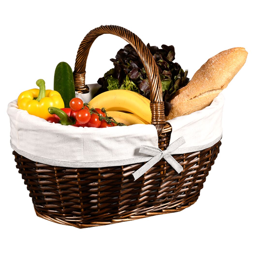 Einkaufskorb mit Obst und Gemüse