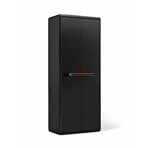 Kunststoffschrank 'Piu' schwarz 68 x 166 x 39 cm