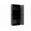 Kunststoffschrank 'Piu' schwarz 68 x 166 x 39 cm