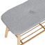 Schuhbank mit Ablage Bambus/Leinen naturfarben/grau 89,5 x 44 x 30 cm