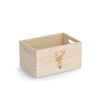 Holzkiste mit Hirschmotiv