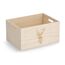 Aufbewahrungskiste 'Hirsch' Paulownia-Holz naturfarben 35 x 18 x 25 cm