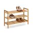 Schuhregal mit 3 Ablagen Bambus naturfarben 70 x 50 x 26 cm