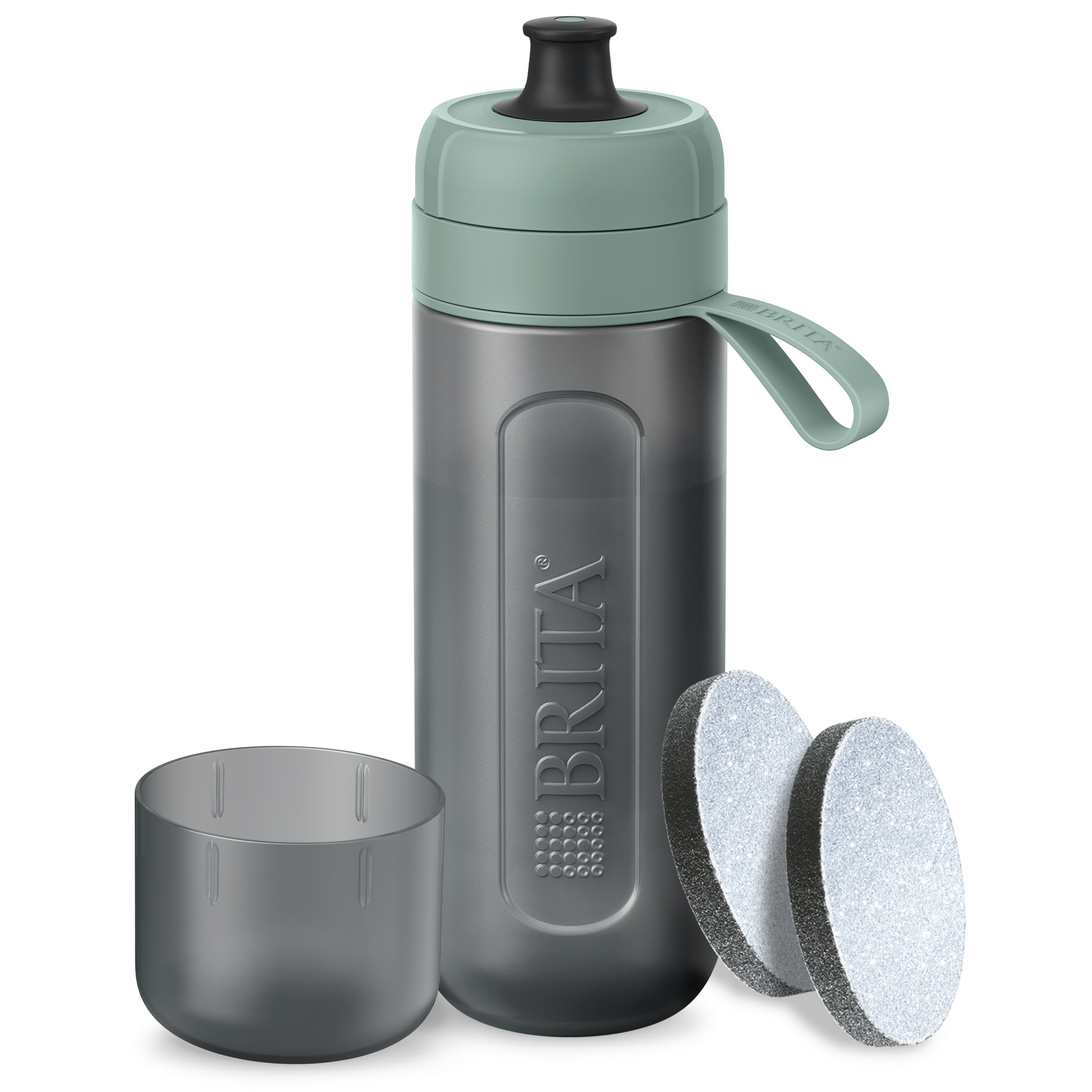 Wasserfilterflasche 'Active' darkgreen
