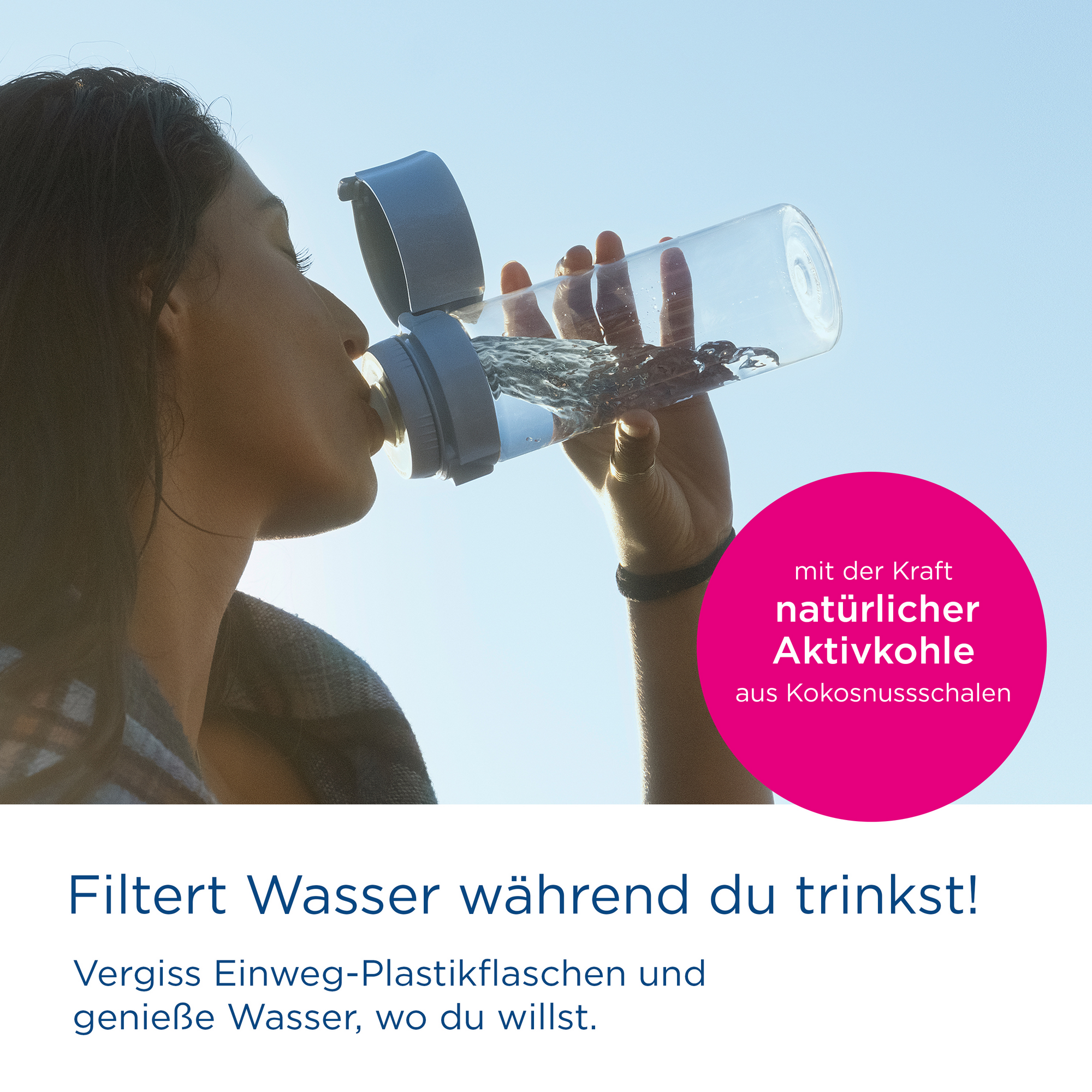 Wasserfilterflasche 'Vital' lightblue