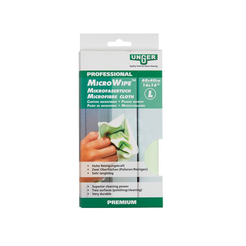 Mikrofasertuch in Verpackung
