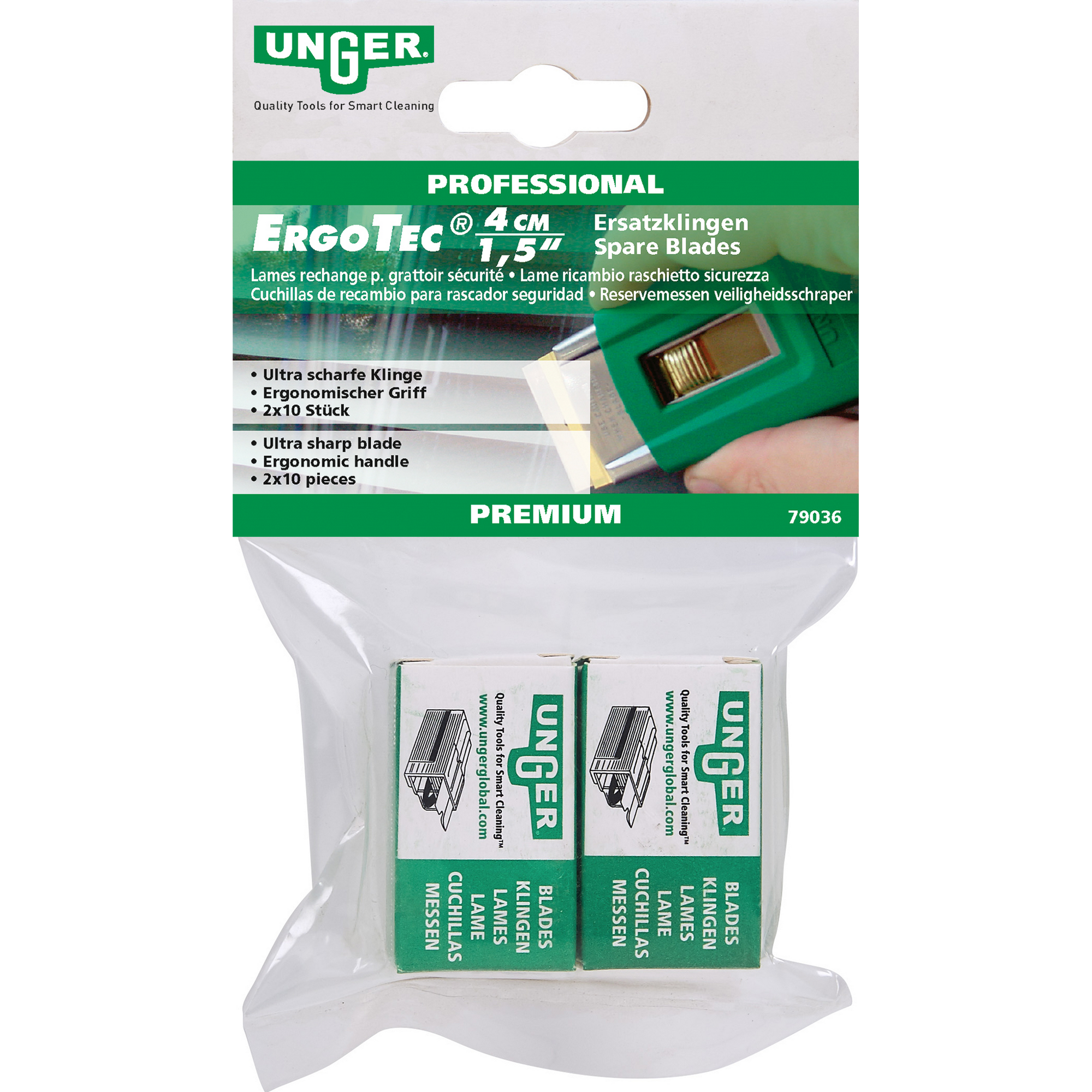 Ersatzklingen 'Professional ErgoTec' 4 cm, 20 Stück
