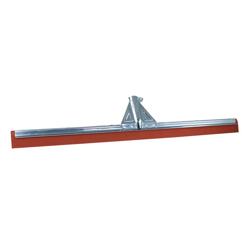 Roter Bodenwischer mit Metallstiel
