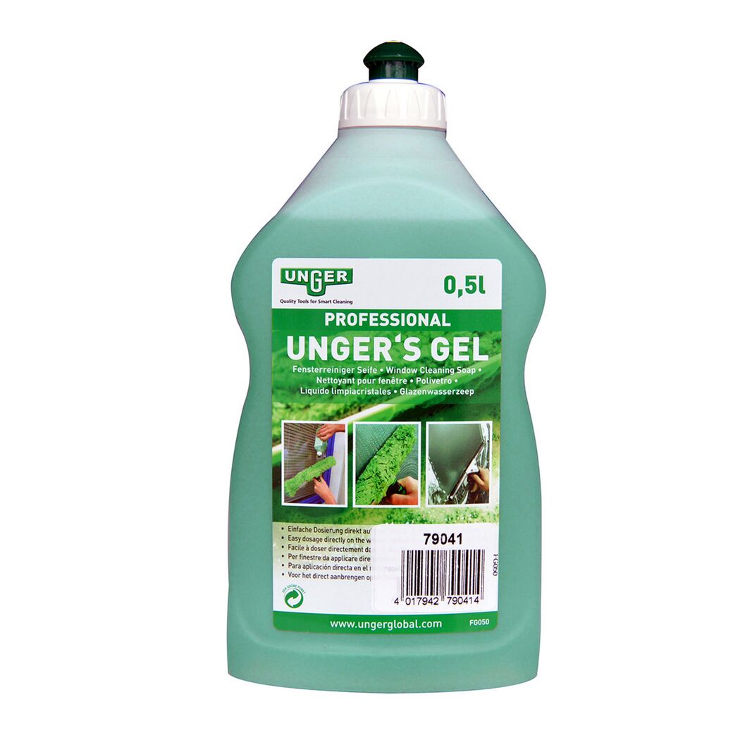 Fensterreiniger Seife, Flasche und Abzieher