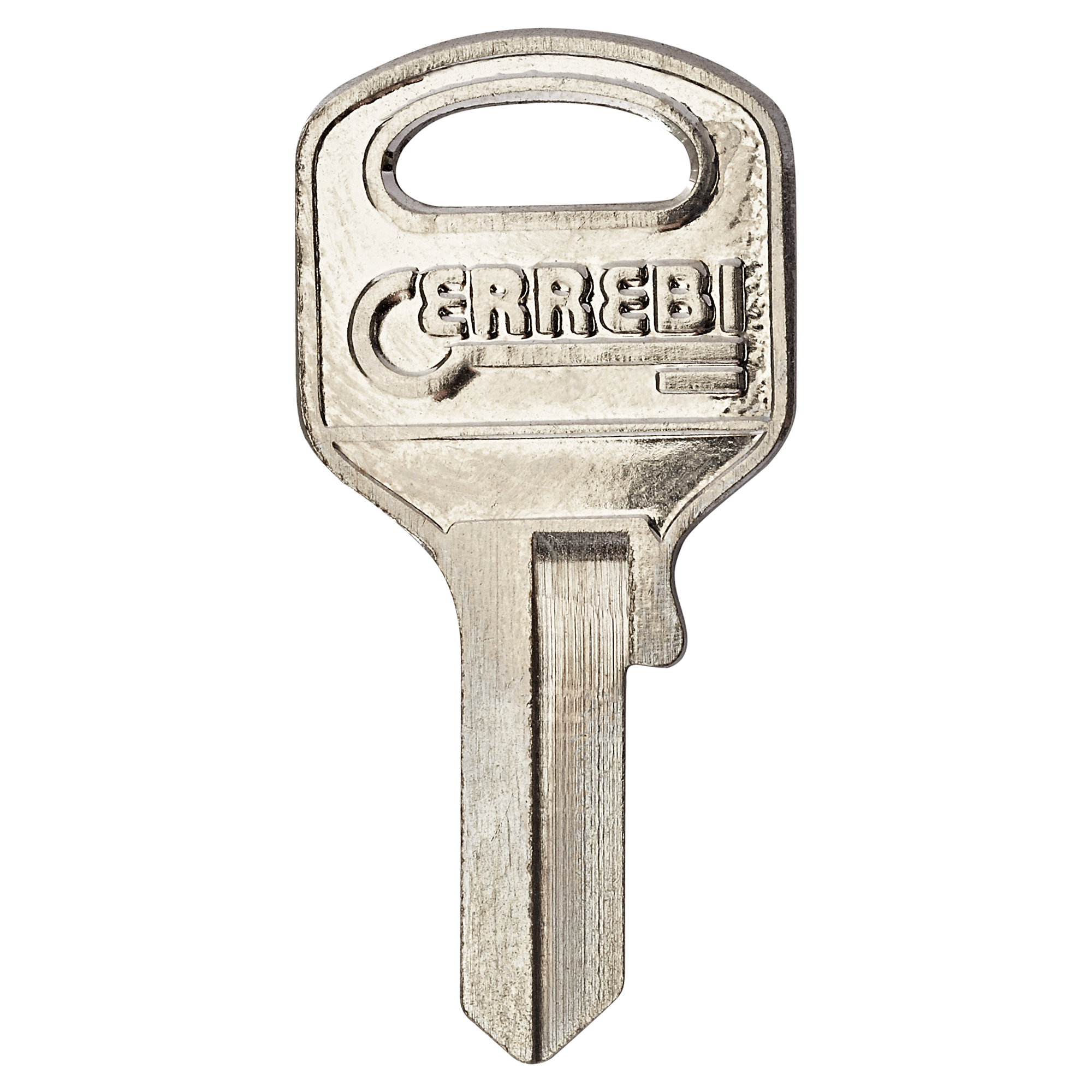 Ein silberner Schlüssel der Marke CERRERI.