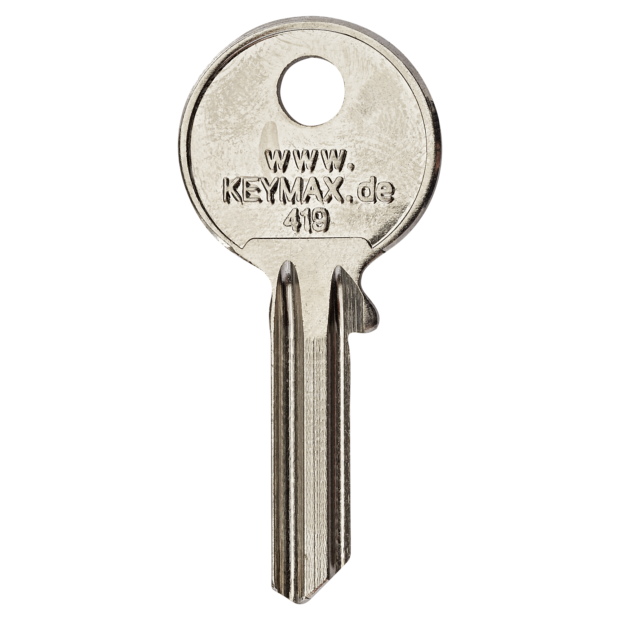 Silberner Schlüsselrohling KEYMAX