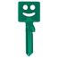 Grüner Schlüssel mit Smiley und der Nummer 102.