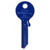 Blauer Schlüssel mit der Aufschrift www.keymax.eu und der Nummer 114.
