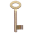 Goldener Zimmertürschlüssel mit der Nummer 21