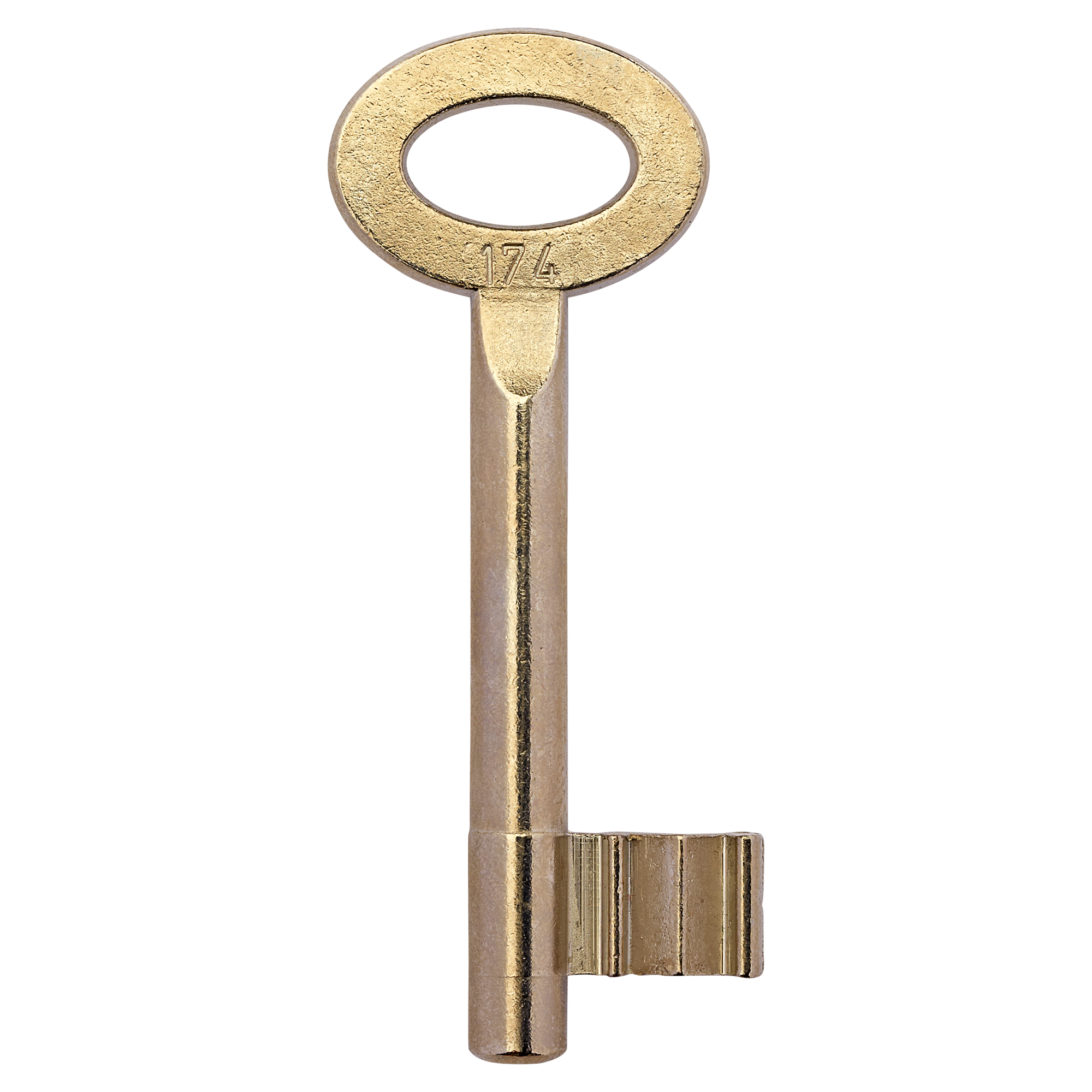 Goldener Zimmertürschlüssel mit rundem Kopf