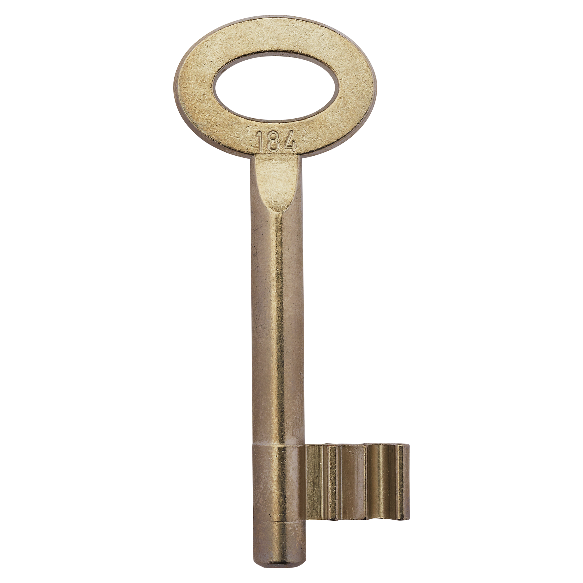 Goldener Zimmertürschlüssel mit rundem Kopf