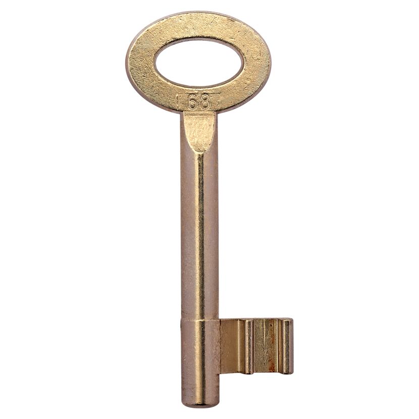 Goldener Zimmertürschlüssel mit rundem Kopf