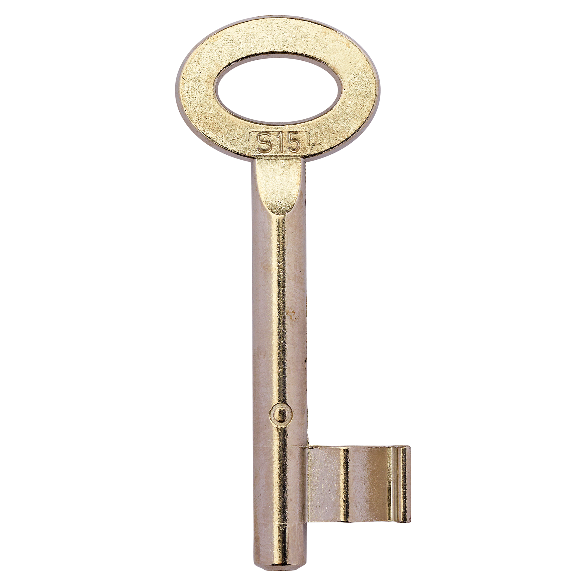 Goldener Zimmertürschlüssel mit rundem Kopf