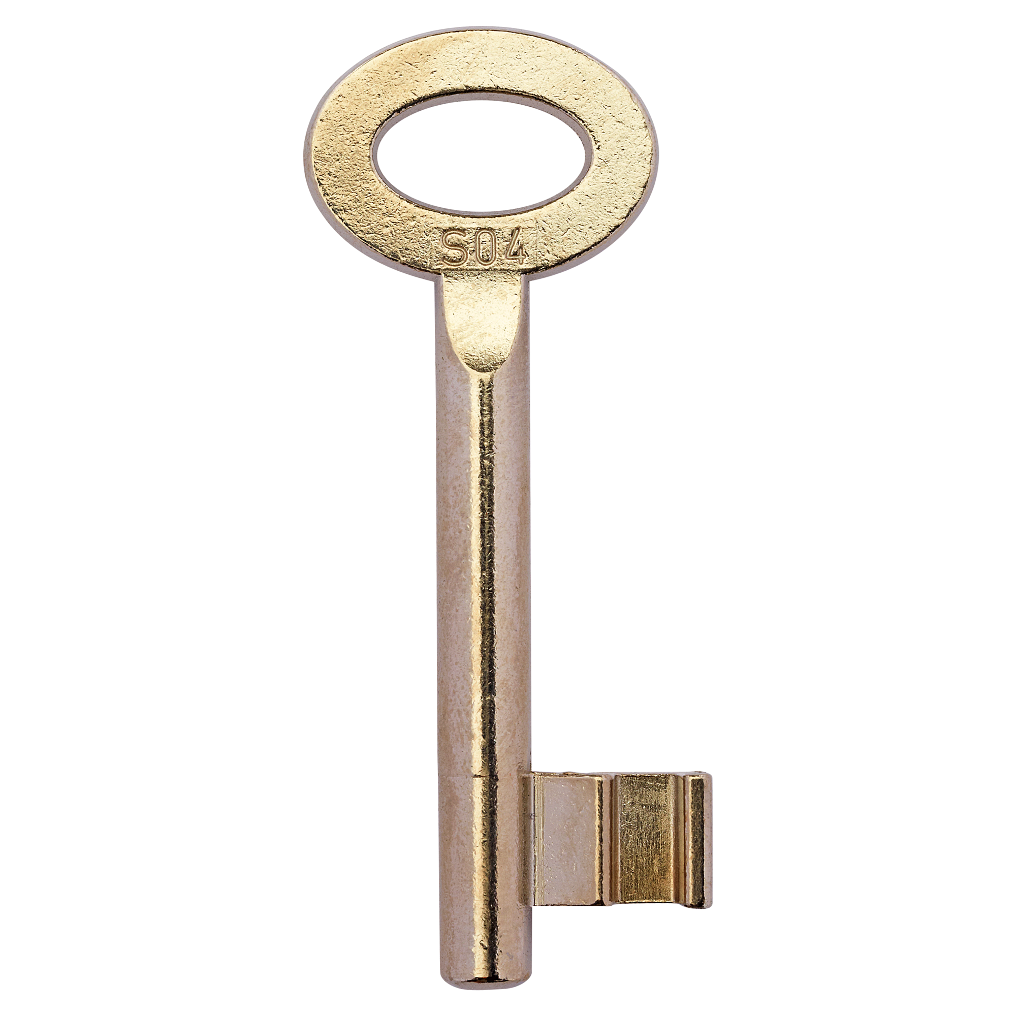 Goldener Zimmertürschlüssel mit rundem Kopf